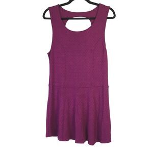 Torrid Polka Dot Cutout Back Skater Dress‎ 1 Magenta Purple